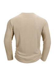 Men's Crew Neck Long Sleeve Stretch Base Shirt