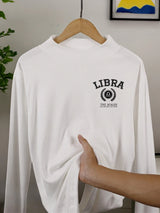 Libra Print Mock Neck Long Sleeve Unisex Tee
