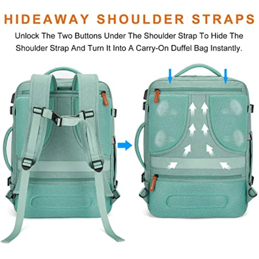 Laptop Travel Backpack with 4 Packing Cubes, 40L Carry on Luggage for MenandWomen, Flight Approved Carry on Bag, Water-Resistan