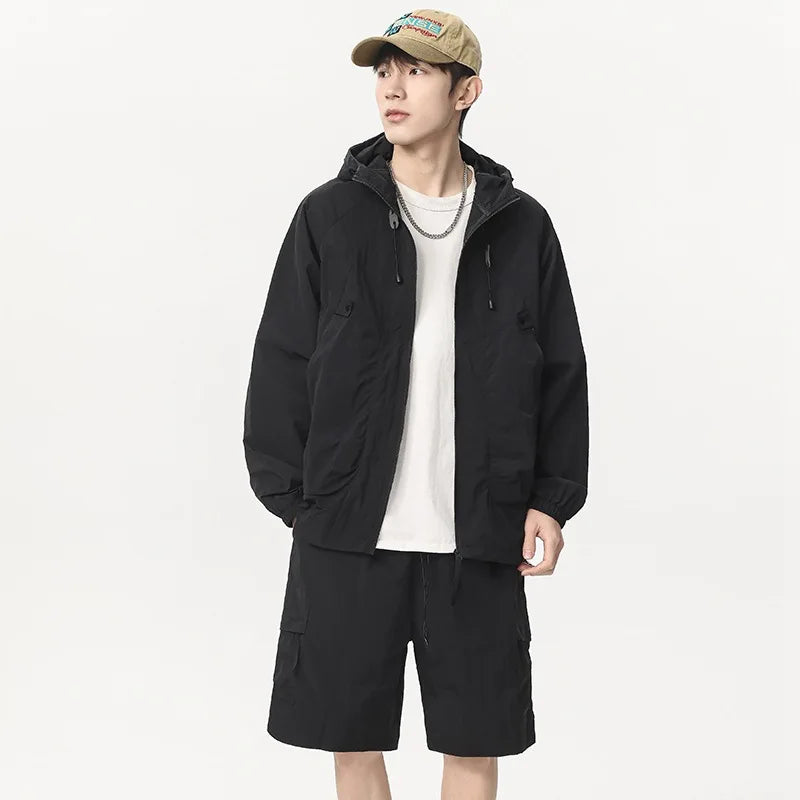 Men's Ice Silk Sun Protection Jacket Set