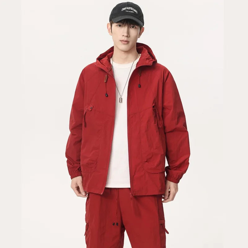 Men's Ice Silk Sun Protection Jacket Set