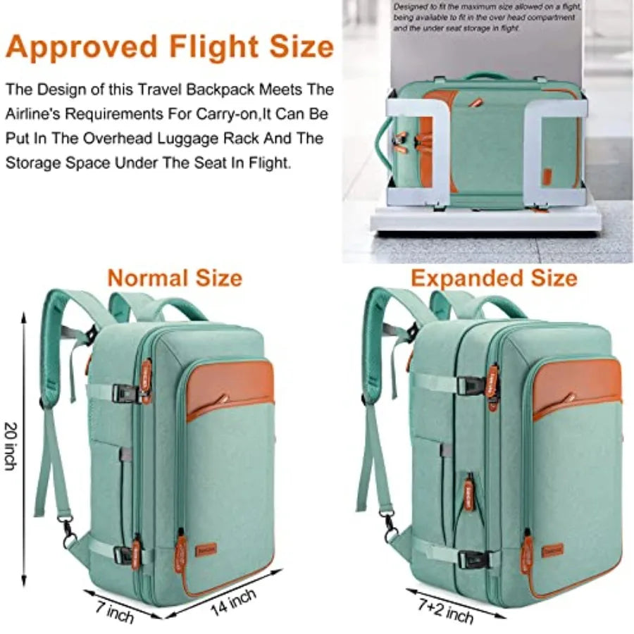 Laptop Travel Backpack with 4 Packing Cubes, 40L Carry on Luggage for MenandWomen, Flight Approved Carry on Bag, Water-Resistan