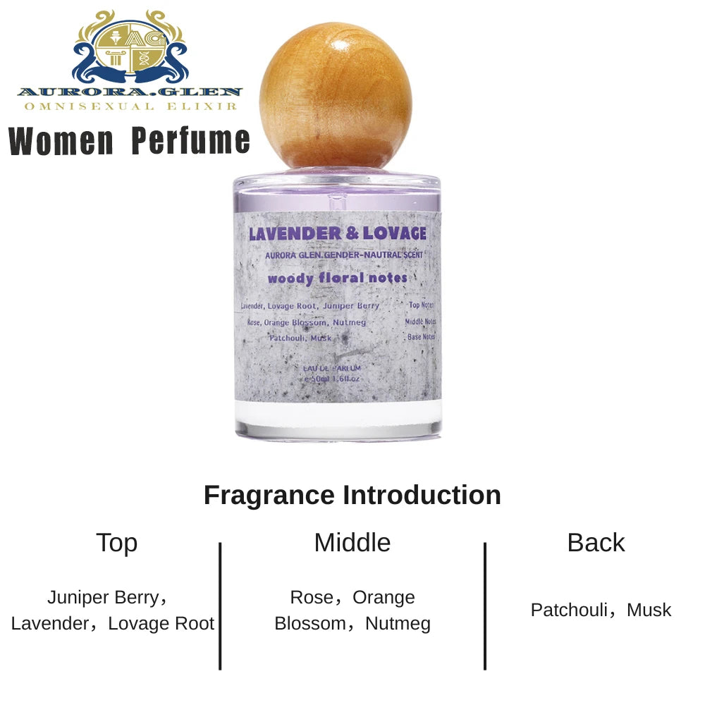 Floral Woody Unisex Perfume Fresh Natural Spray 50ml
