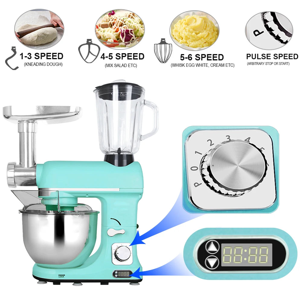 Kitchen Appliances Home 5 In1 Multifunctional Stand Mixer With Blender And Meat Grinder Parts Food Mixers