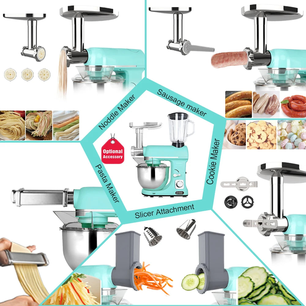 Kitchen Appliances Home 5 In1 Multifunctional Stand Mixer With Blender And Meat Grinder Parts Food Mixers