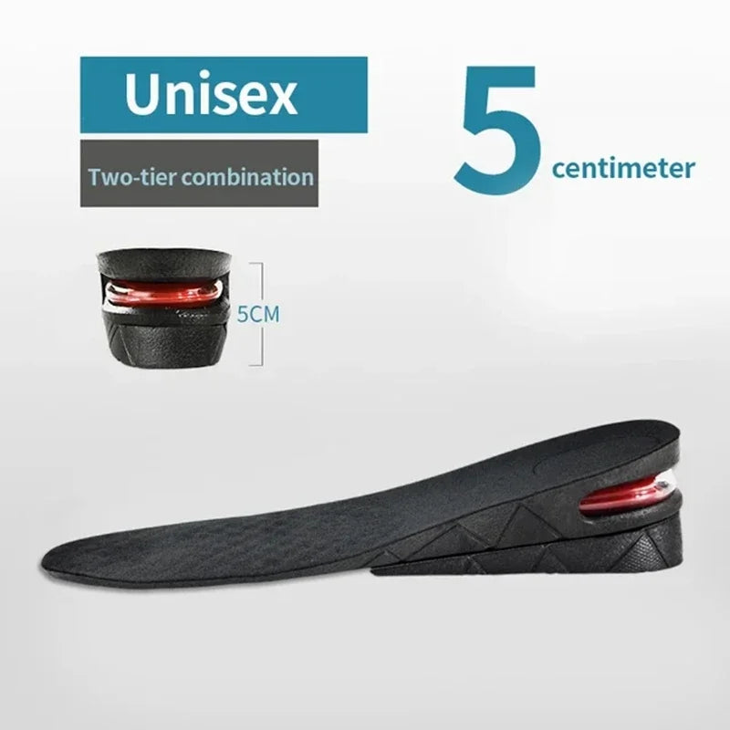 1Pair Height Increase Insole Feet Templates 3/5/7/9cm Variable Height Shoes Insoles Air-Cushioned Shock-Absorbing sports insole