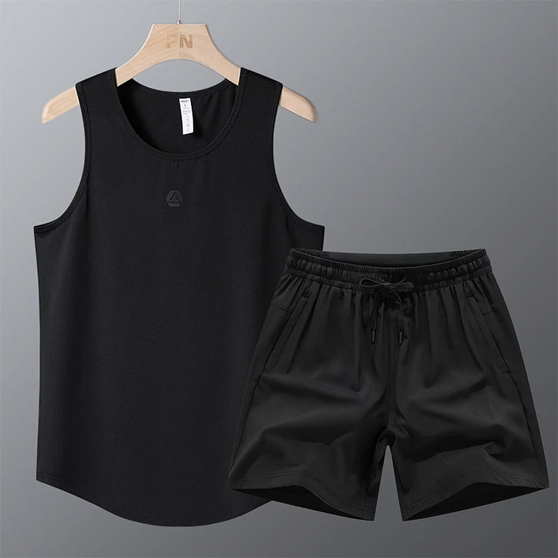 Summer Men's Gym Tank Top Fitness Training Clothing Quick-drying Loose Bodybuilding Sleeveless Shirt Men Fashion Basketball Vest