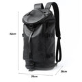 Men Leather Bucket Backpack Multifunctional Travel Bag Large Capacity Luggage Male Backpacks Travel Shoulder Bags XA607ZC