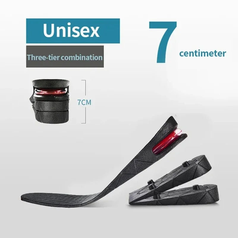 1Pair Height Increase Insole Feet Templates 3/5/7/9cm Variable Height Shoes Insoles Air-Cushioned Shock-Absorbing sports insole