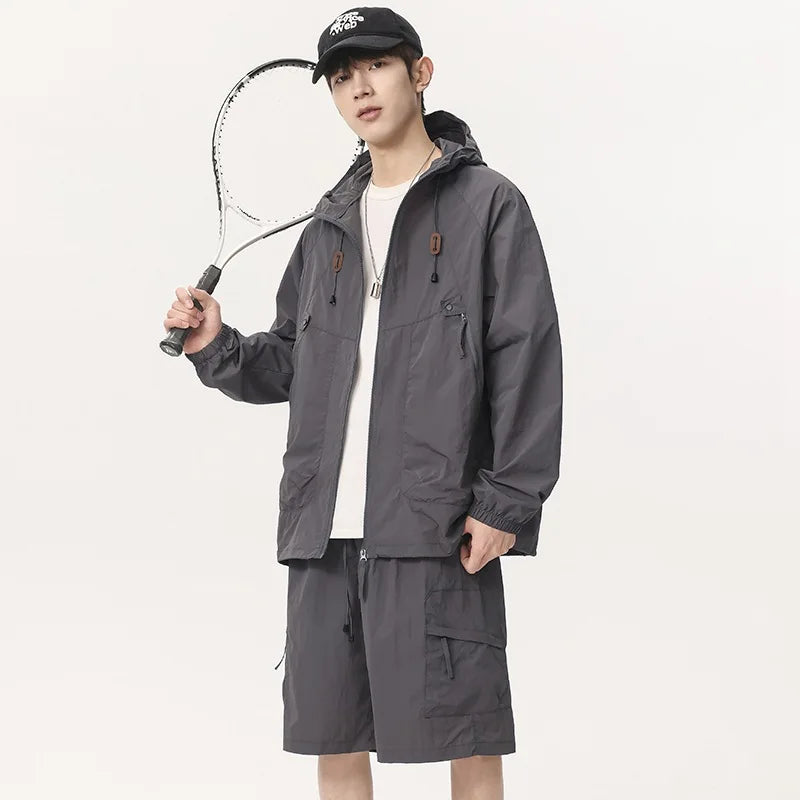 Men's Ice Silk Sun Protection Jacket Set