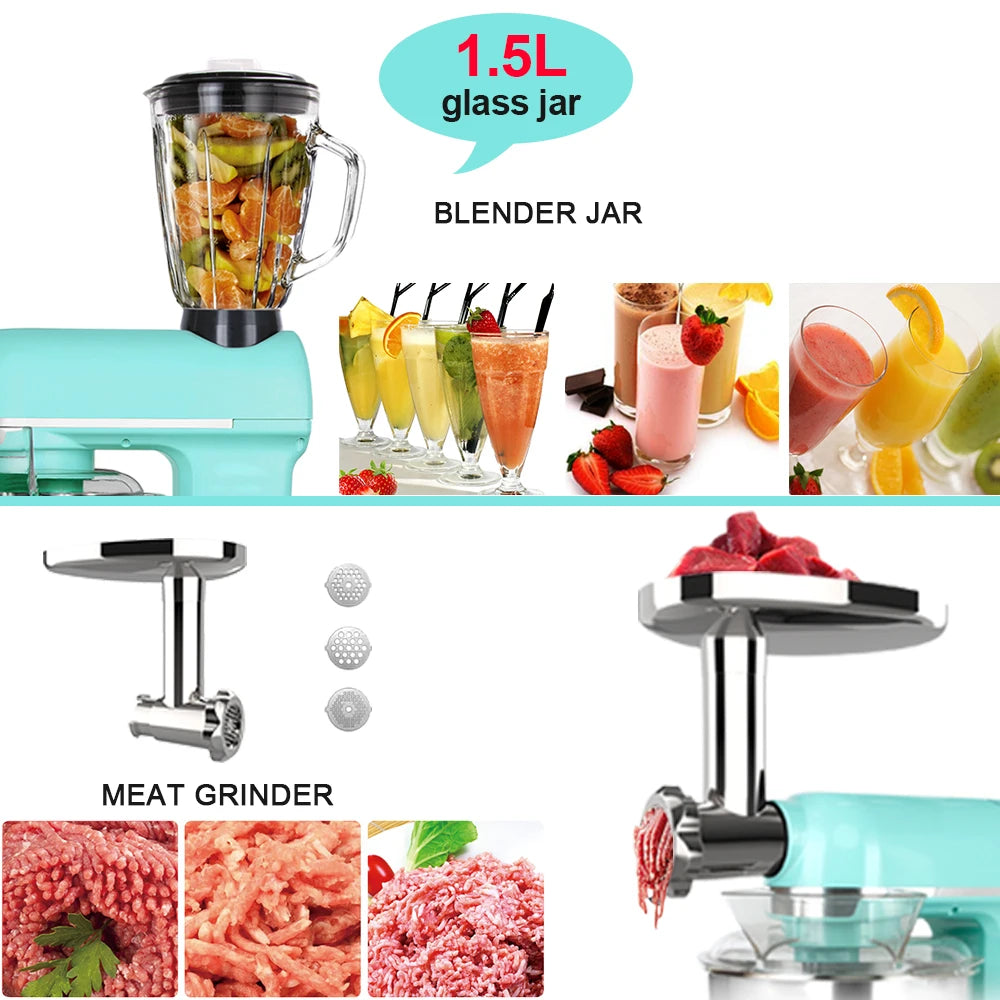 Kitchen Appliances Home 5 In1 Multifunctional Stand Mixer With Blender And Meat Grinder Parts Food Mixers